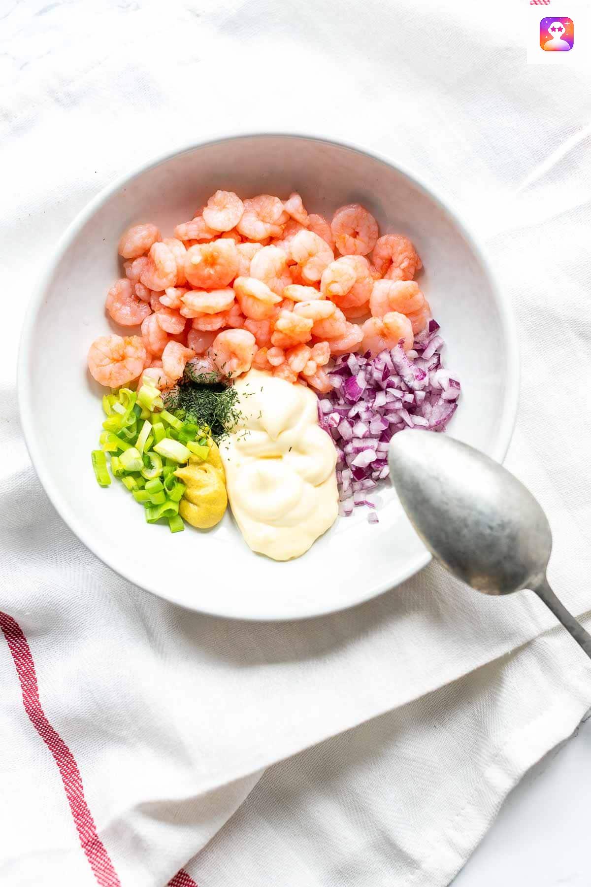 You’ll love this shrimp salad. Serve it on toast, in a sandwich, or on crackers.